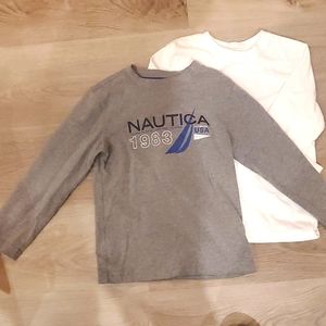 Boys Nautica long sleeve & free white tee Size 7